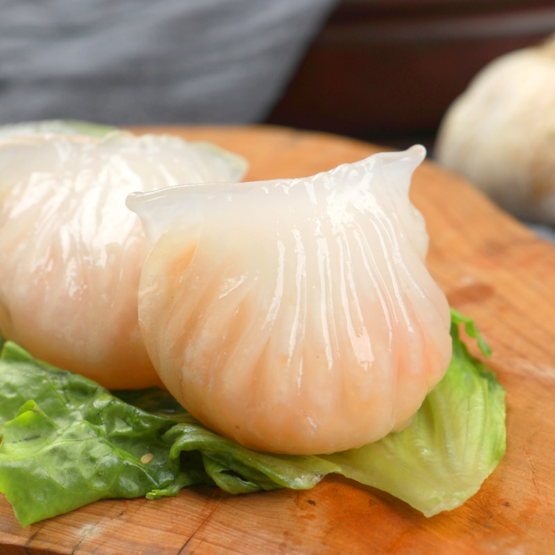 鼎味手工水晶虾饺生皮广式点心晓官点大虾饺皇冷冻半成品茶楼早茶
