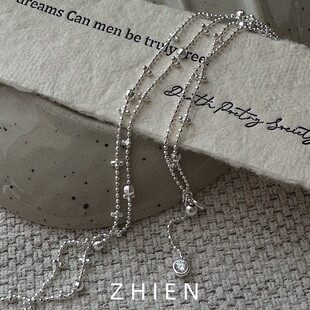 至恩意大利仙女项链女爆闪S925纯银小众设计感可调节长度精致颈链