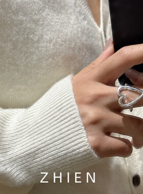 至恩925纯银戒指开口夸张食指