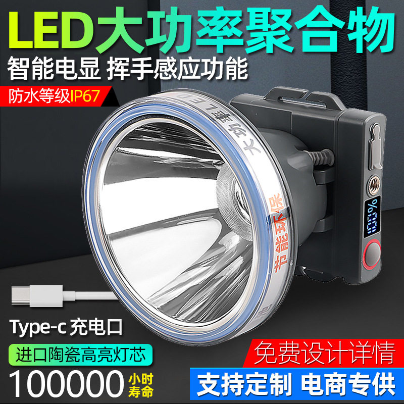 户外家用强光led头戴式充