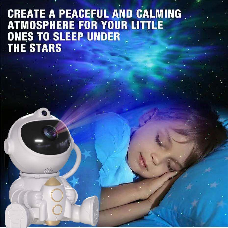 火箭宇航员星空灯星星氛围灯小夜灯航天飞机太空人激光LED投影灯
