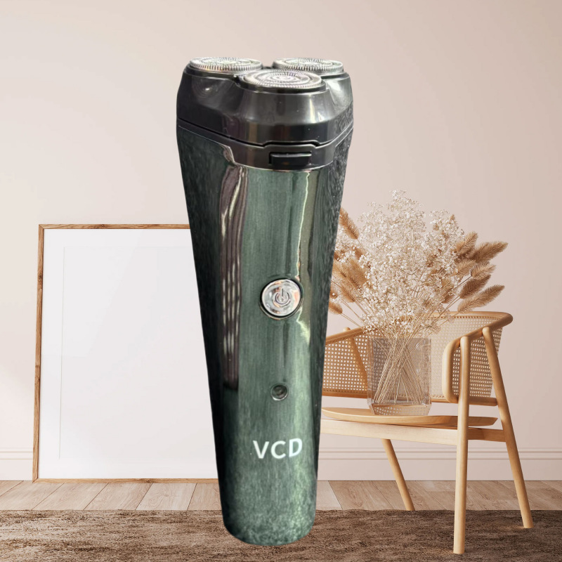 VCD302源头工厂剃须刀USB充电电动男士刮胡刀浮动3刀头家用水洗