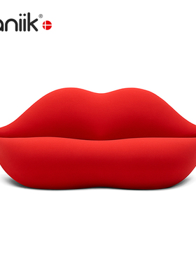 vaniik/北欧艺术设计样板间客厅装饰红唇沙发 Bocca 布艺休闲椅