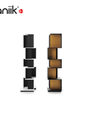 vaniik/北欧意式轻奢办公室简约书柜 Qubit 书房客厅展示柜隔断