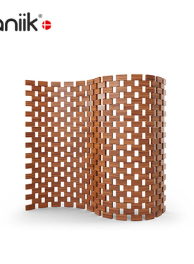 北欧轻奢设计样板间餐厅客厅大堂实木 Paravent Ambassade 屏风