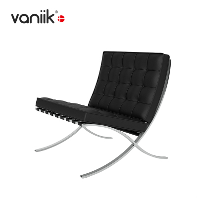 vaniik金属皮革巴塞罗那椅