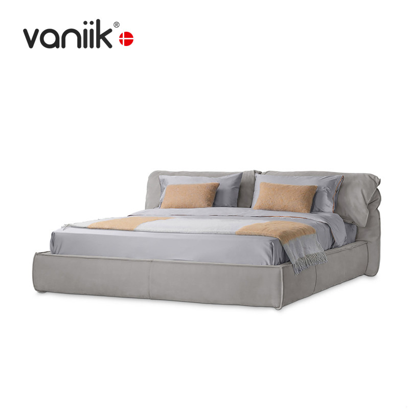vanikk/北欧轻奢创意谁设计可拆卸床架内饰 Casablanca 双人床