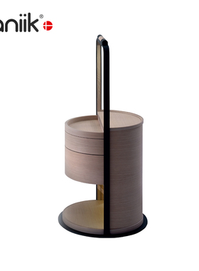 vaniik/北欧实木旋转盘子收纳格子柜 Sima主卧床头柜边几