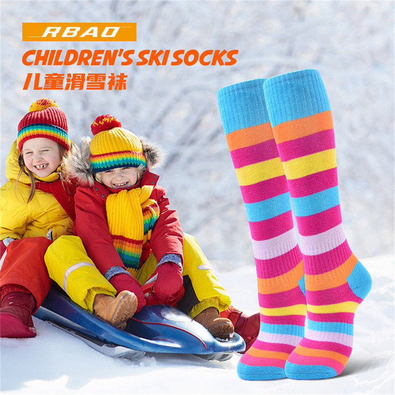 rbao男女童滑雪袜2022冬季新款