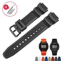 适配卡西欧AE-1200 SGW-300/400 MRW-200 w218h树脂硅胶手表带男