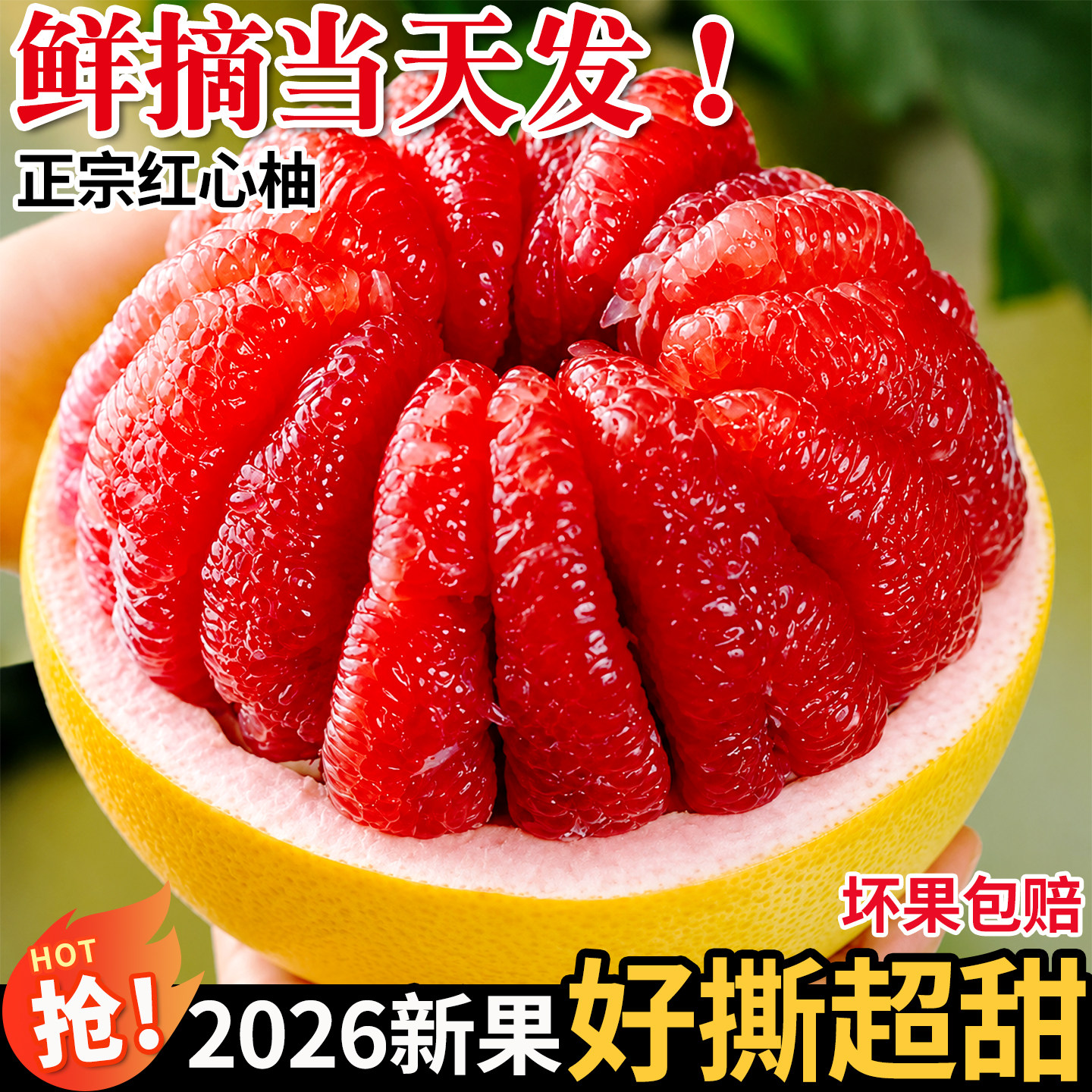 果怡芬正宗福建平和红心蜜柚