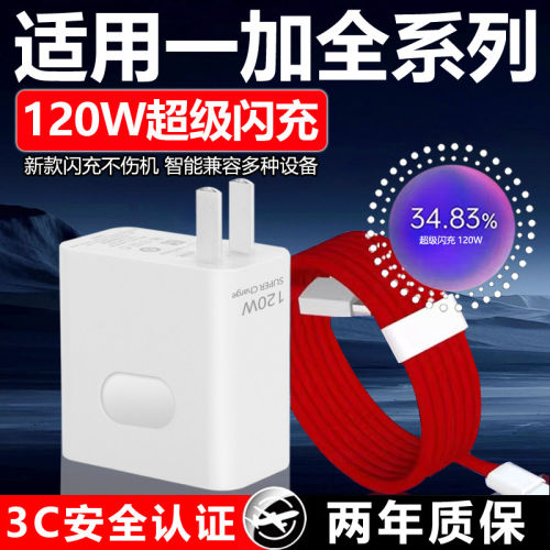 适用一加120W超级闪充1+13/12/11/10Pro充电器Ace竞速版ace2 3v 5pro闪充头一加9/8/7T充电头10A快充数据线