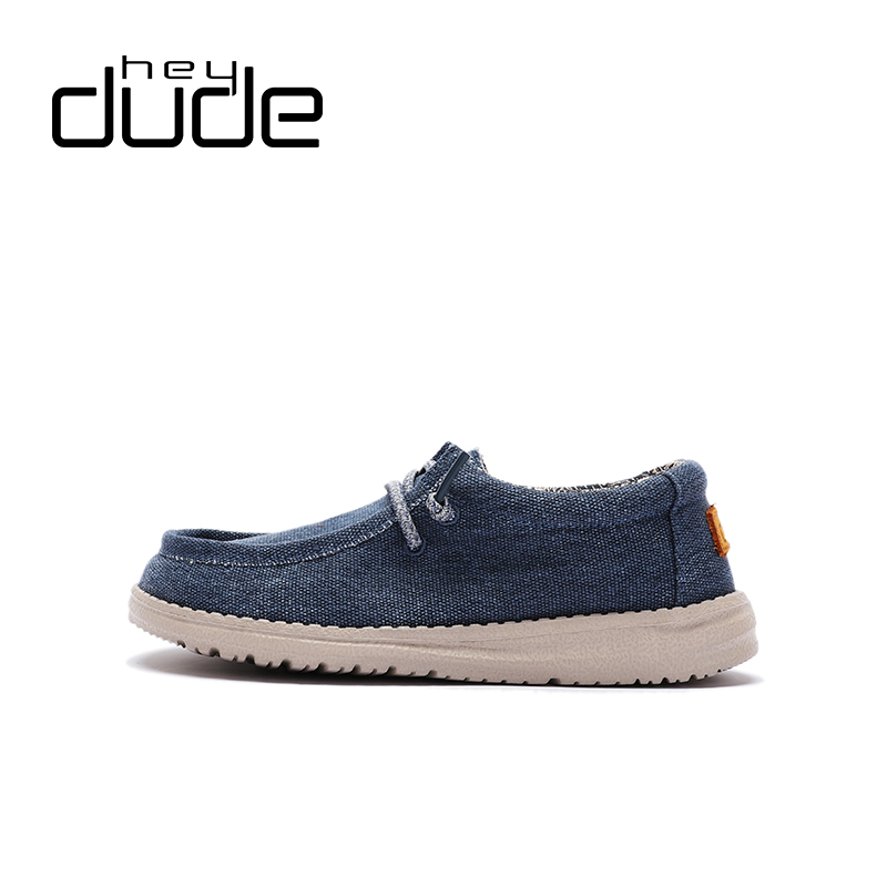 HEYDUDE帆布鞋牛仔蓝透气舒适