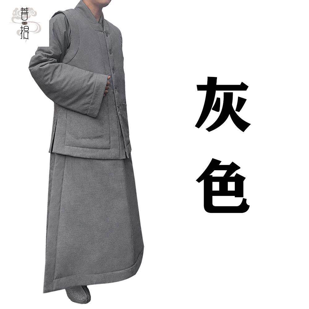 新款了尘僧服伽蓝褂马甲背心秋冬加棉加厚保暖耐寒僧装和尚服冬季