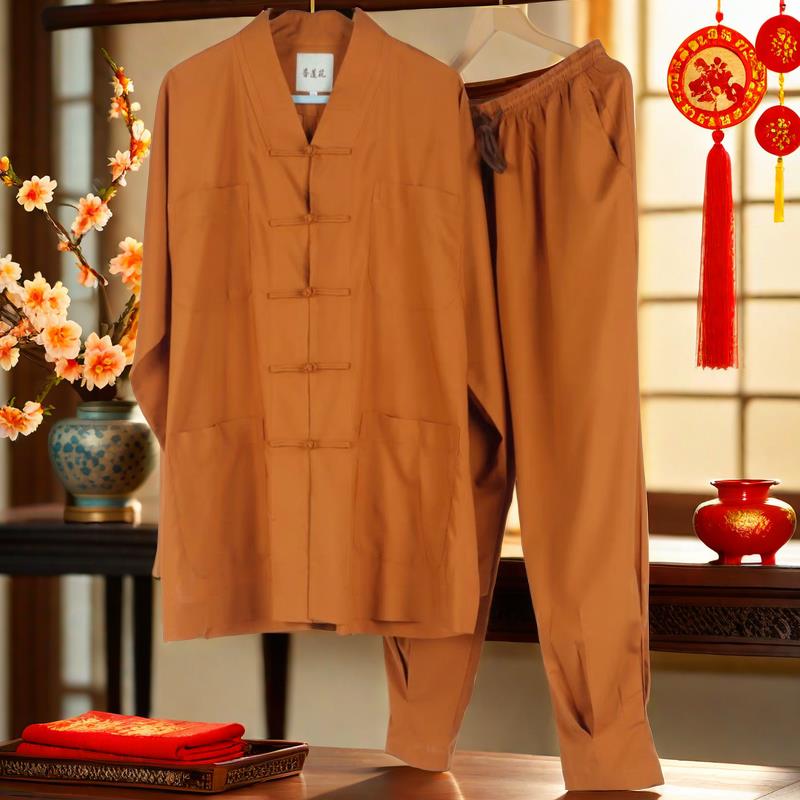 特价僧服天丝棉长袖免绑腿短褂薄款春夏季大腿裤套装僧人小褂宽松