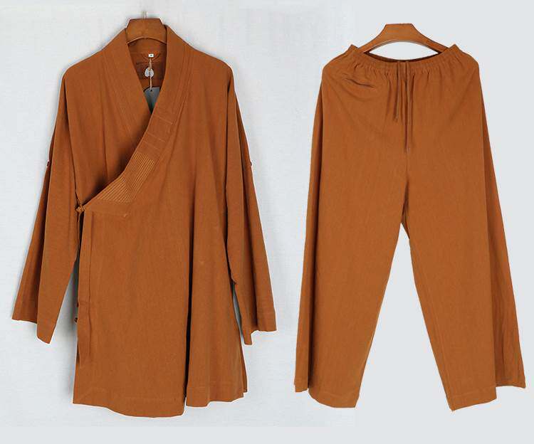 特卖善之缘僧服罗汉褂亚麻春秋冬季短褂套装僧人衣服斜襟罗汉衫厚