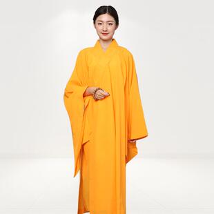 新款高档海青女款春夏秋冬季海清居士服和尚佛衣服僧衣长衫咖啡色