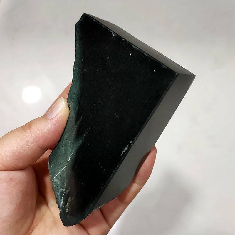 233克和田玉黑青玉山料原石切块 黑羊脂玉高密度硬度牌子料雕刻料