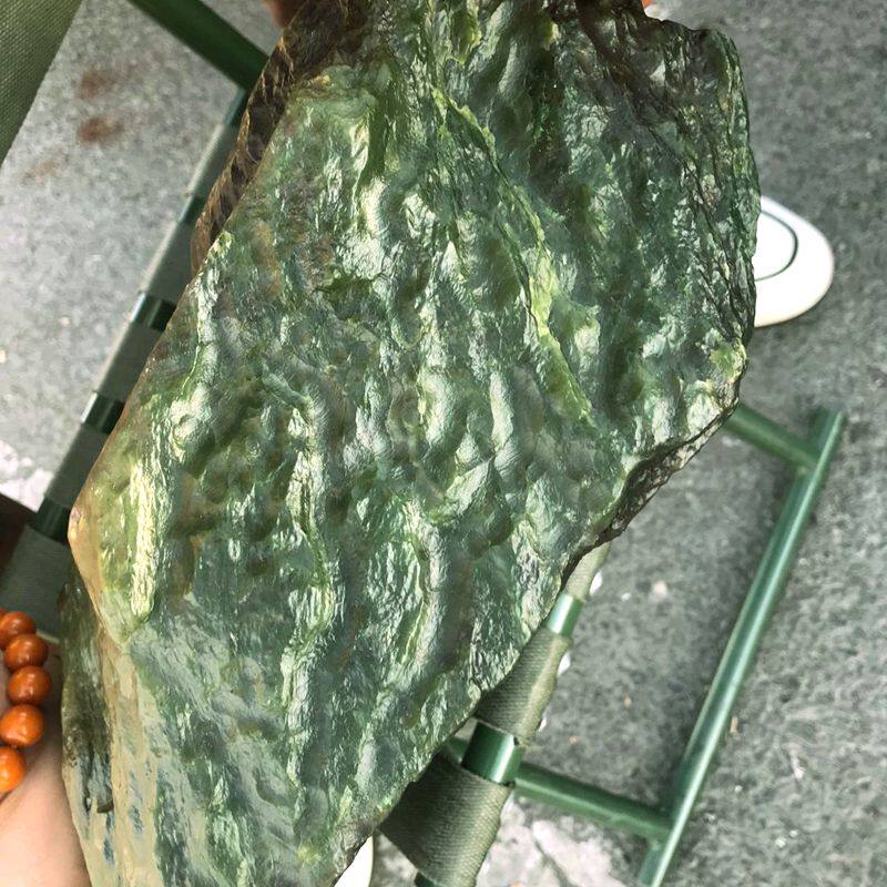 已结缘 62斤和田玉碧玉大块山料原石俄碧手镯牌子收藏级玉石珠宝
