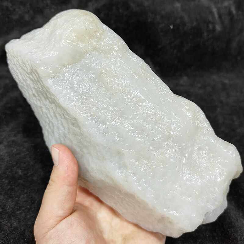 3斤重和田玉白玉戈壁料原石 且末羊脂白玉收藏级珍品一细玉石摆件