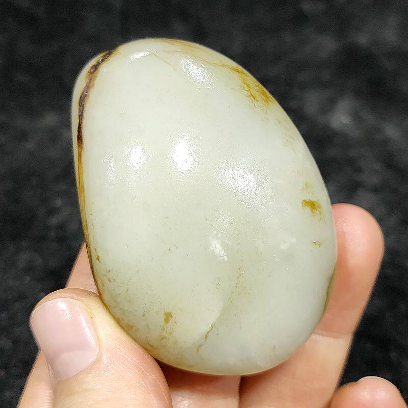 黑皮白玉籽料原石把件玩料雕刻料