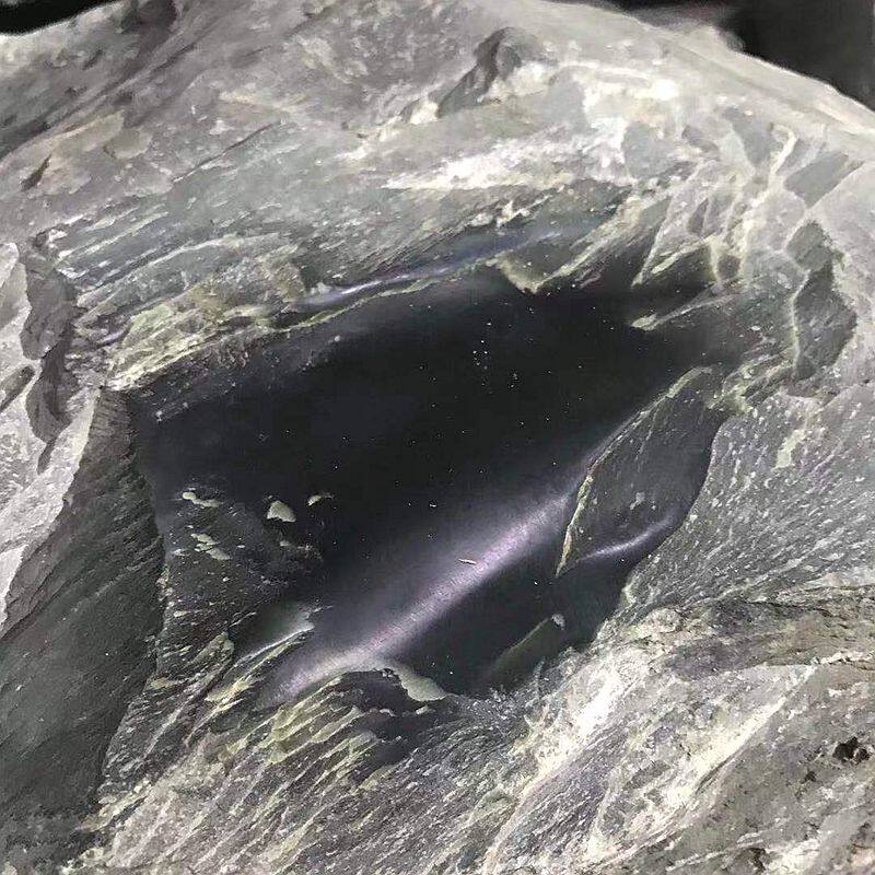1000公斤和田玉蓝调塔青 一细料原石手镯牌子料大玉山料通货批货