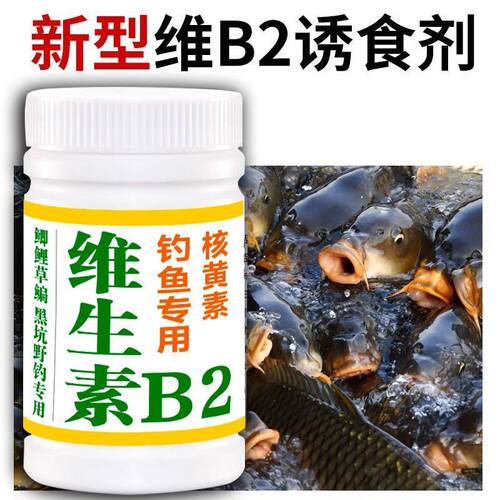野钓正品维生素b2钓鱼专用诱鱼剂诱食添加剂鲫鱼鲤鱼Vb2鱼饵