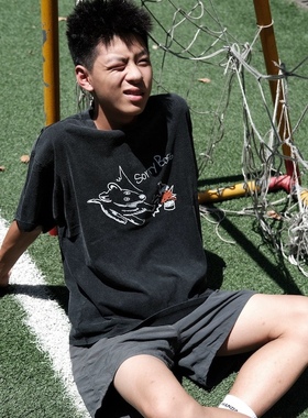 潮牌FREAKING STUPID真的蠢 纯棉印花短袖 