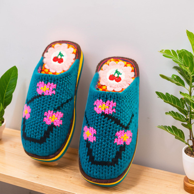 针织拖鞋成品结婚女士拖鞋手工编织毛线拖鞋勾拖鞋成品毛线鞋防滑,居家布艺,居家棉拖/棉鞋,淘宝优惠券,粉丝福利购,淘宝优惠卷