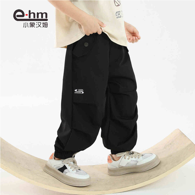 小象汉姆童装男童薄长裤夏天防蚊裤2025新款休闲裤户外登山潮