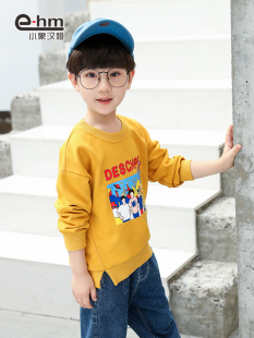 中大童韩版 童装 t恤2019新款 卫衣儿童春秋长袖 洋气上衣潮 男童秋装