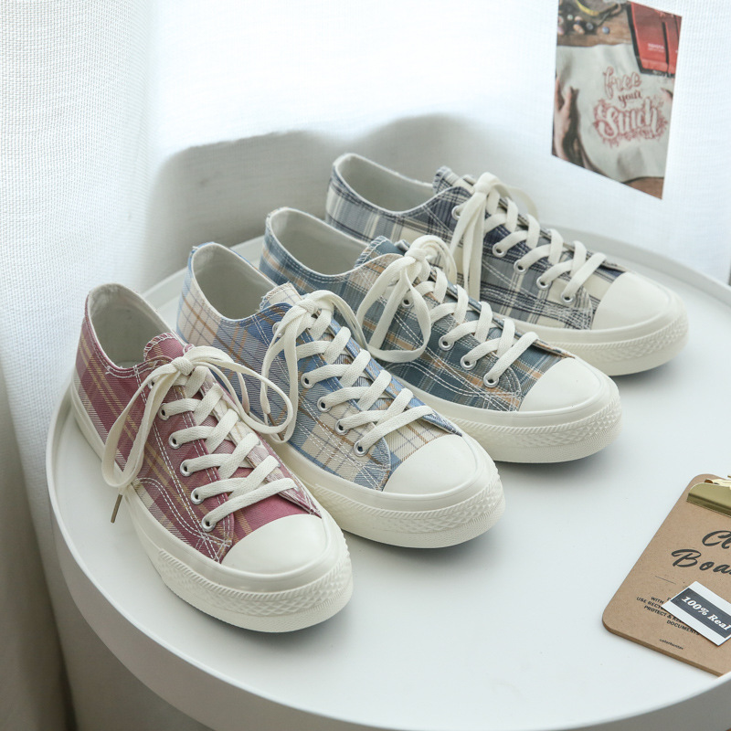 Vintage couple mens canvas shoes spring new fashion mens shoes Student Korean ulzzang popular board shoes