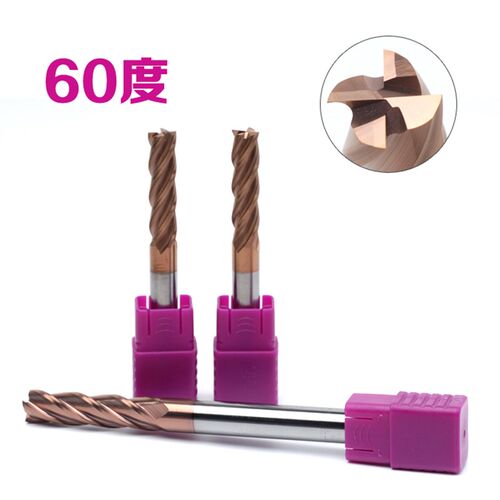春保60度4刃不锈钢涂层钨钢合金平头立铣刀CNC数控刀具2 4 6 8 10