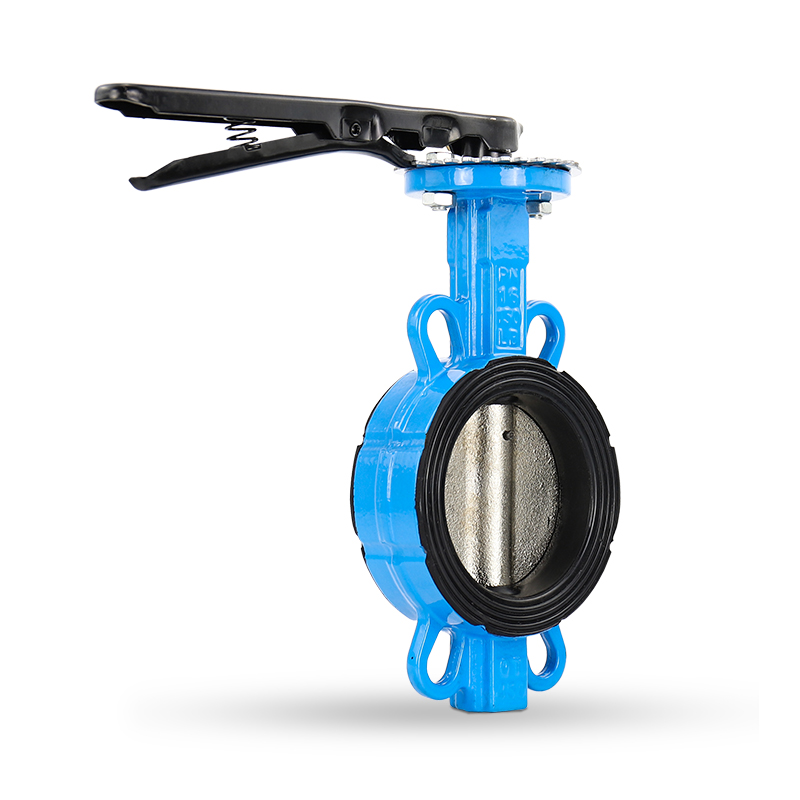 手柄蝶阀D71X-16对夹式手动蝶阀门球墨铸铁包邮K软密封DN50100 15