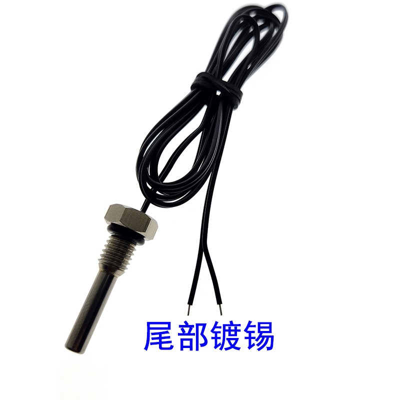 六角螺丝M8杆长20MM螺纹温度传感器10K 50K 100K NTC热敏电阻3950