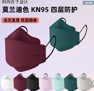 莫兰迪色护眼角蝴蝶形口罩3D立体高颜值女生2024新款 秋冬防风防寒