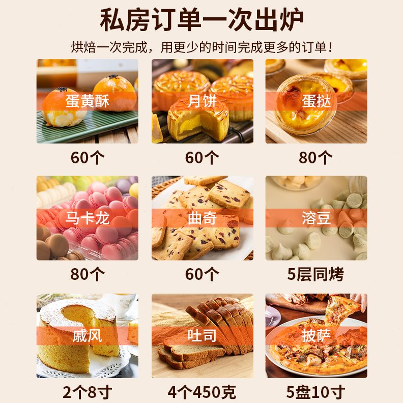 平蛋糕烤箱家用炉发多功能私烘焙风酵炉大容量房商用电烤箱一体机