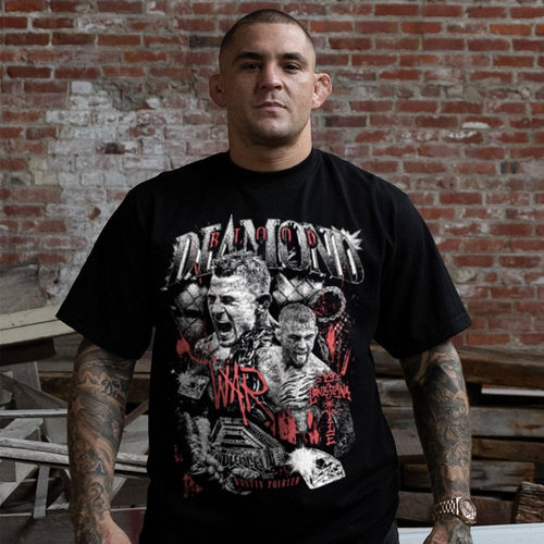 UFC Dustin Poirier钻石达斯丁 美式圆领纯棉街头宽松印花短袖t恤