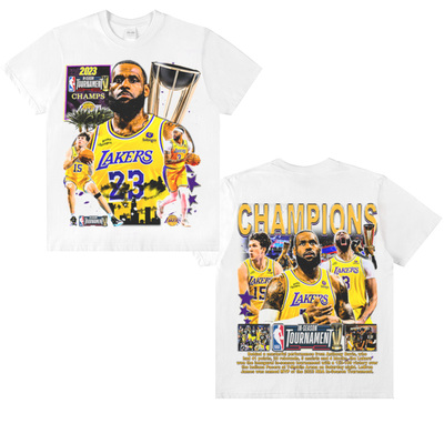 LeBron James詹姆斯美式篮球MVP重磅纯棉宽松短袖运动t恤潮打底衫