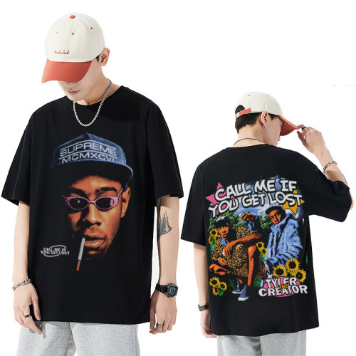 Tyler The Creato泰勒格雷戈瑞说唱Hiphop纯棉宽松短袖打底衫t恤