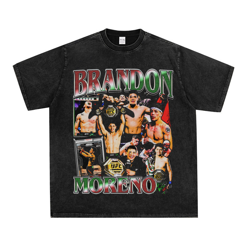 UFC Brandon刺客小宝布兰登拳击纯棉圆领半袖宽松打底衫潮短袖t恤