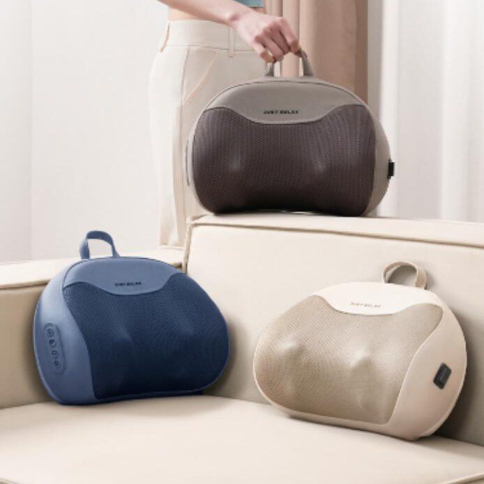 肩颈按摩仪腰颈两用按摩器颈部热敷背部电动多功能家用颈椎按摩枕