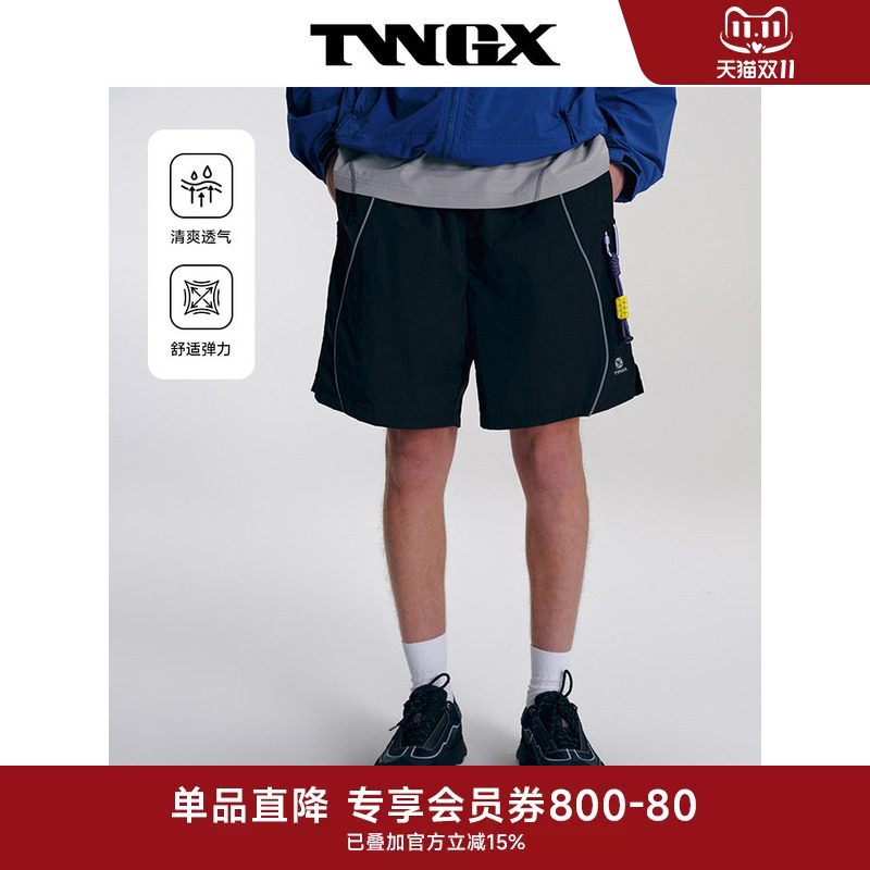 TeenieWeenie小熊男装2026年春潮流反光设计户外运动透气休闲短裤
