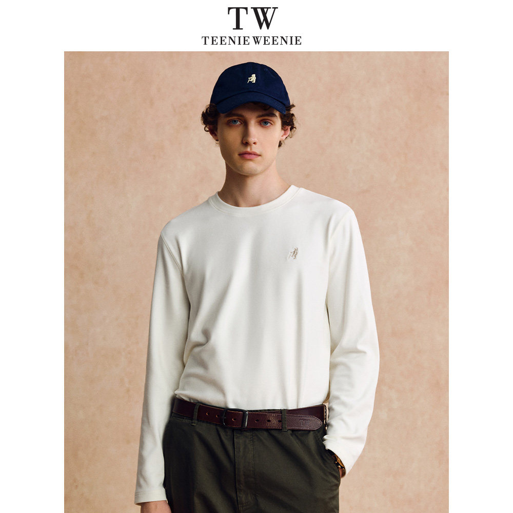 【明星同款】TeenieWeenie小熊男装时尚长袖T恤纯色宽松