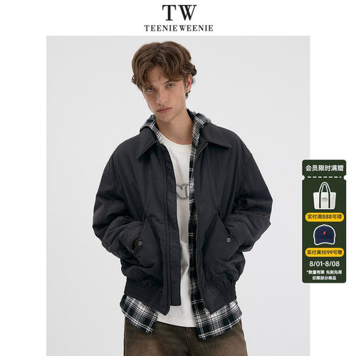 TeenieWeenie小熊男装美式尼龙工装防风分割线冬季夹克棉服外套