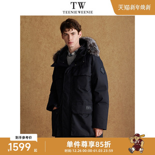 新款 简约连帽羽绒服男2024冬季 Weenie小熊男装 Teenie
