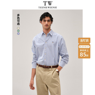 美式 TeenieWeenie小熊男装 新款 2025春季 休闲学院潮流衬衣 条纹衬衫