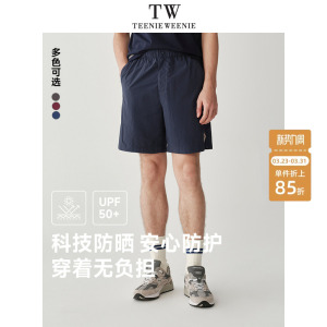 TeenieWeenie小熊男装简约短裤2025夏季新款休闲防晒户外运动裤子