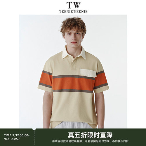 TeenieWeenie小熊男条纹POLO衫