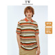 活力彩色条纹短袖 TeenieWeenie小熊男装 新款 T恤2025年夏季 POLO衫